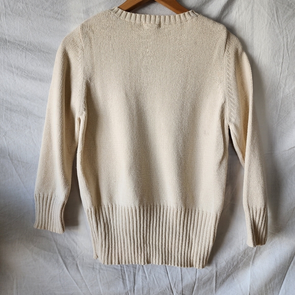 ✨Joe Fresh Cream V-Neck Sweater/Pullover - Picture 4 of 7